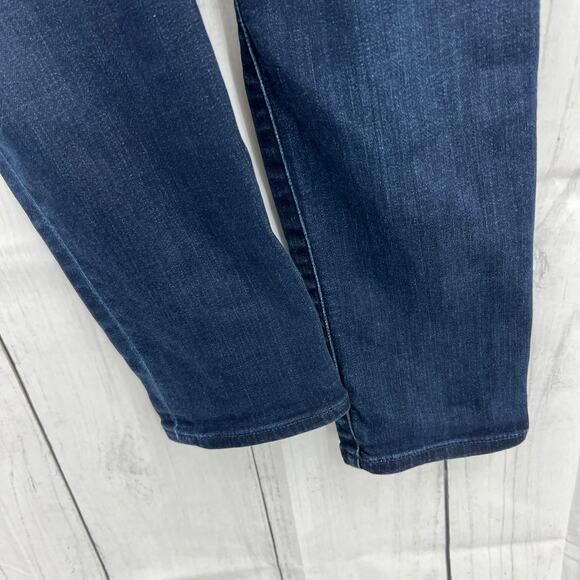 GAP Slim Straight womens stretchy jeans dark wash mid rise Size 26 Regular - Picture 6 of 10